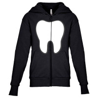 Tooth Fairy  Halloween Tooth Molar Costume Idea Youth Zipper Hoodie | Artistshot