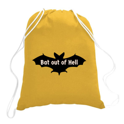 Bat Coming Drawstring Bags Designed By Warning