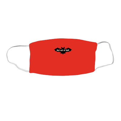 Bat Coming Face Mask Rectangle Designed By Warning