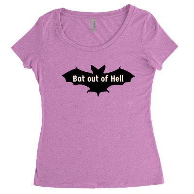 Bat Coming Women's Triblend Scoop T-shirt Designed By Warning