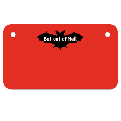 Bat Coming Motorcycle License Plate Designed By Warning