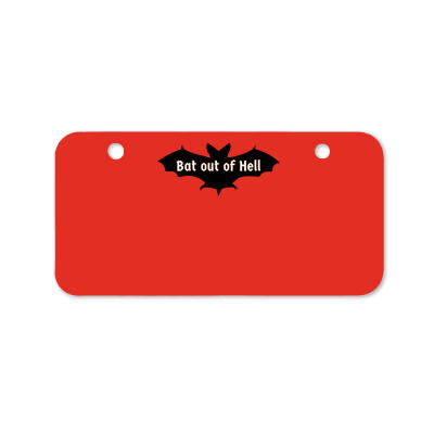Bat Coming Bicycle License Plate Designed By Warning