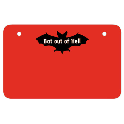 Bat Coming Atv License Plate Designed By Warning