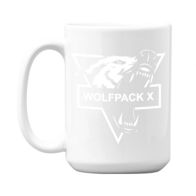 Wolf Face Logo 15 Oz Coffee Mug Designed By Warning