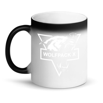 Wolf Face Logo Magic Mug Designed By Warning
