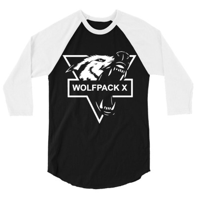 Wolf Face Logo 3/4 Sleeve Shirt Designed By Warning