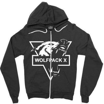 Wolf Face Logo Zipper Hoodie Designed By Warning