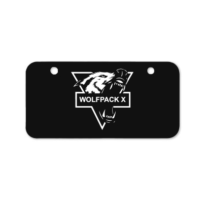 Wolf Face Logo Bicycle License Plate Designed By Warning