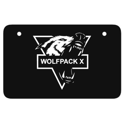 Wolf Face Logo Atv License Plate Designed By Warning