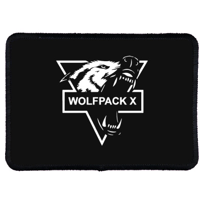 Wolf Face Logo Rectangle Patch Designed By Warning