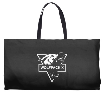 Wolf Face Logo Weekender Totes Designed By Warning