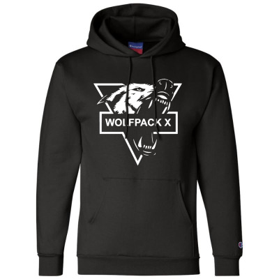 Wolf Face Logo Champion Hoodie Designed By Warning