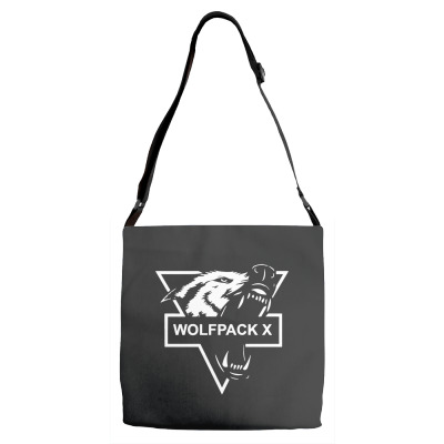 Wolf Face Logo Adjustable Strap Totes Designed By Warning