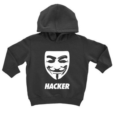 Hacker Cool Mask Toddler Hoodie Designed By Warning