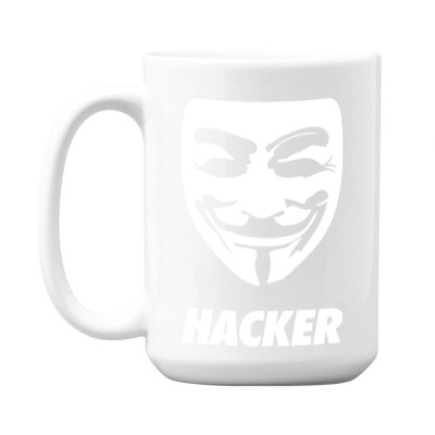 Hacker Cool Mask 15 Oz Coffee Mug Designed By Warning