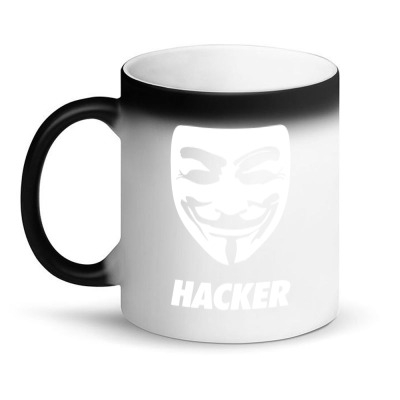 Hacker Cool Mask Magic Mug Designed By Warning