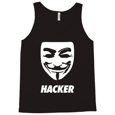 Hacker Cool Mask Tank Top Designed By Warning