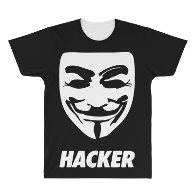 Hacker Cool Mask All Over Men's T-shirt Designed By Warning