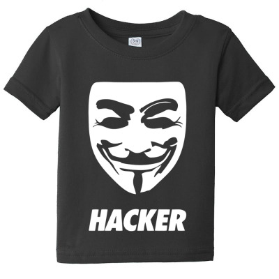 Hacker Cool Mask Baby Tee Designed By Warning