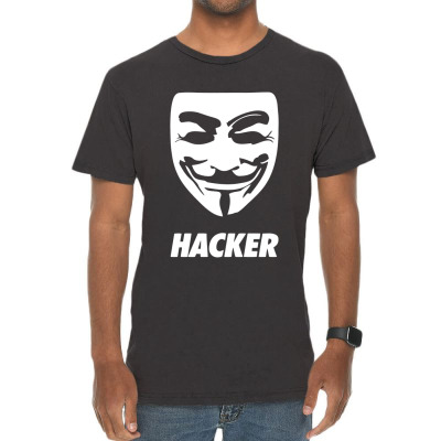 Hacker Cool Mask Vintage T-shirt Designed By Warning