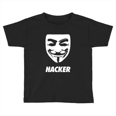 Hacker Cool Mask Toddler T-shirt Designed By Warning