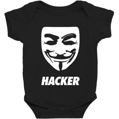 Hacker Cool Mask Baby Bodysuit Designed By Warning