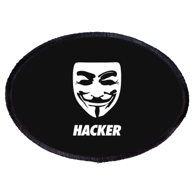 Hacker Cool Mask Oval Patch Designed By Warning