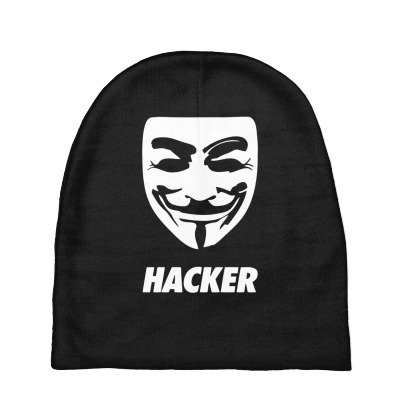 Hacker Cool Mask Baby Beanies Designed By Warning