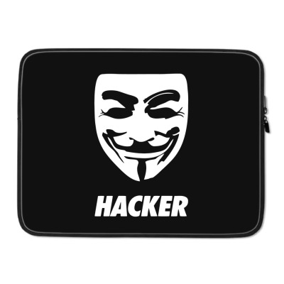 Hacker Cool Mask Laptop Sleeve Designed By Warning