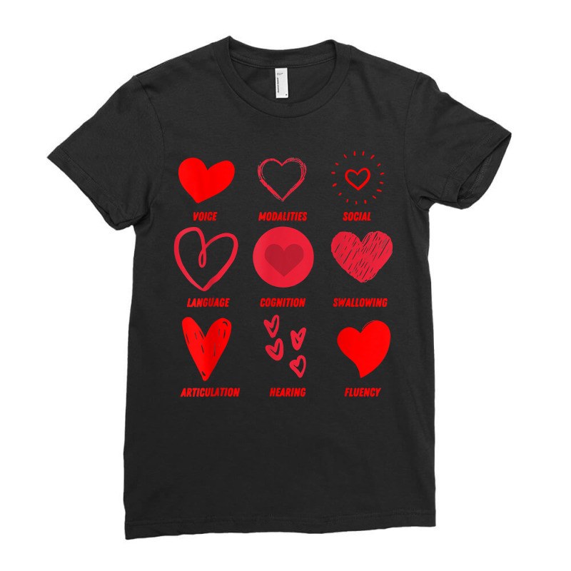 Funny Lsp Speech Language Pathologist Valentine's Day T Shirt Ladies Fitted T-Shirt by ald1heberts | Artistshot