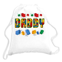 Daddy Brick Builder Funny Blocks Master Builder Dad T Shirt Drawstring Bags | Artistshot