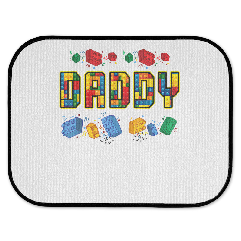 Daddy Brick Builder Funny Blocks Master Builder Dad T Shirt Rear Car Mat | Artistshot