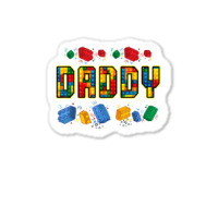 Daddy Brick Builder Funny Blocks Master Builder Dad T Shirt Sticker | Artistshot