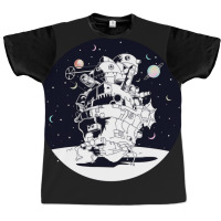 Trending Castle In A Starry Night Graphic T-shirt | Artistshot