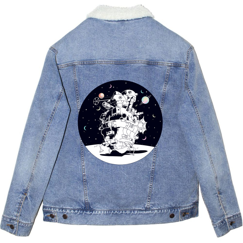 Trending Castle In A Starry Night Unisex Sherpa-lined Denim Jacket | Artistshot