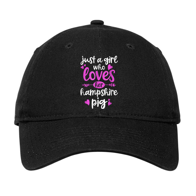 Just A Girl Who Loves Her Hampshire Pig Shirt Adjustable Cap by MATTODEKIRK | Artistshot