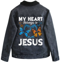 Im A Mighty Christian Warrior Women My Prayers Mathew 17 20 T Shirt Unisex Sherpa-lined Denim Jacket | Artistshot