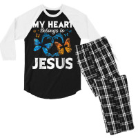 Im A Mighty Christian Warrior Women My Prayers Mathew 17 20 T Shirt Men's 3/4 Sleeve Pajama Set | Artistshot