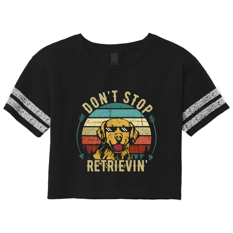 Limited Edition Don't Stop Retrieving Funny Golden Retriever Dog Vinta Scorecard Crop Tee by Ricarda Petrie | Artistshot