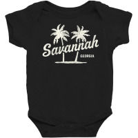 Hot Trend Savannah Georgia Vintage 70s Palm Trees Baby Bodysuit | Artistshot