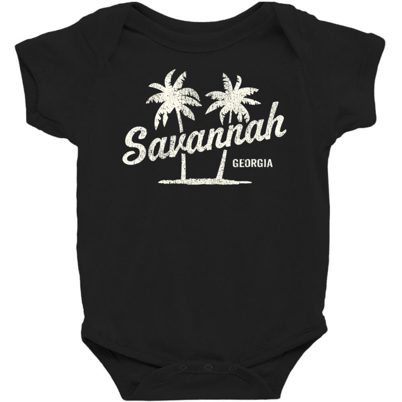 Hot Trend Savannah Georgia Vintage 70s Palm Trees Baby Bodysuit by haodinhvan1 | Artistshot