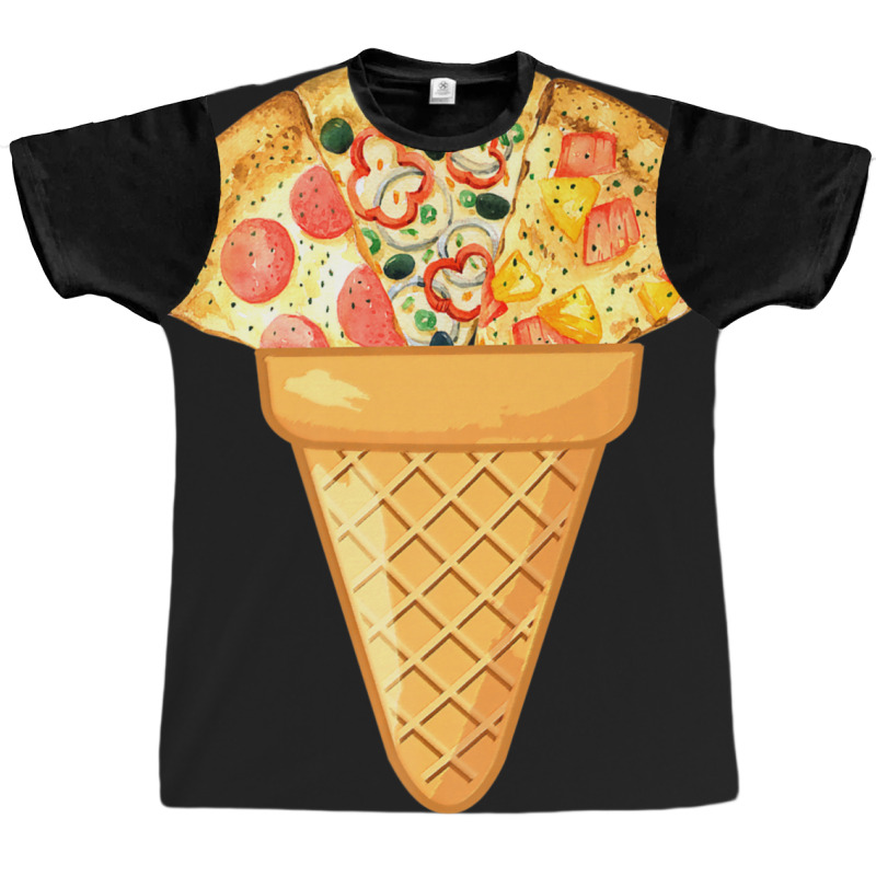 Pizza Ice Cream Fast Food And Ice Cream Collection Graphic T-shirt | Artistshot