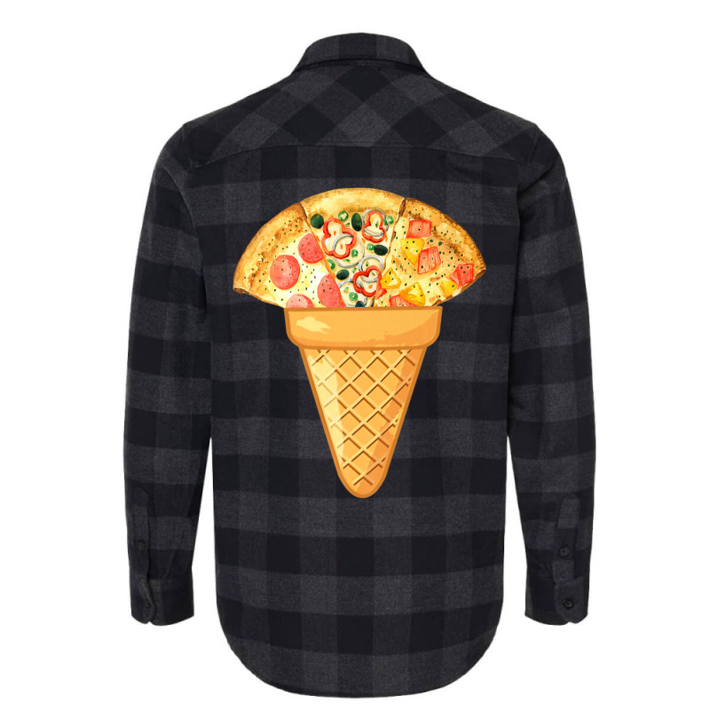 Pizza Ice Cream Fast Food And Ice Cream Collection Flannel Shirt | Artistshot