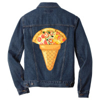 Pizza Ice Cream Fast Food And Ice Cream Collection Men Denim Jacket | Artistshot