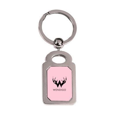 Horn Logo Silver Rectangle Keychain Designed By Warning