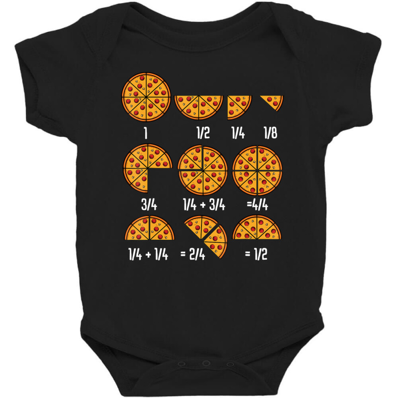 Pizza Math Fraction Italian Cuisine Food Sarcastic Humor Baby Bodysuit by namnguyen | Artistshot