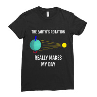 The Earth's Rotation Really Makes My Day Science Ladies Fitted T-shirt | Artistshot