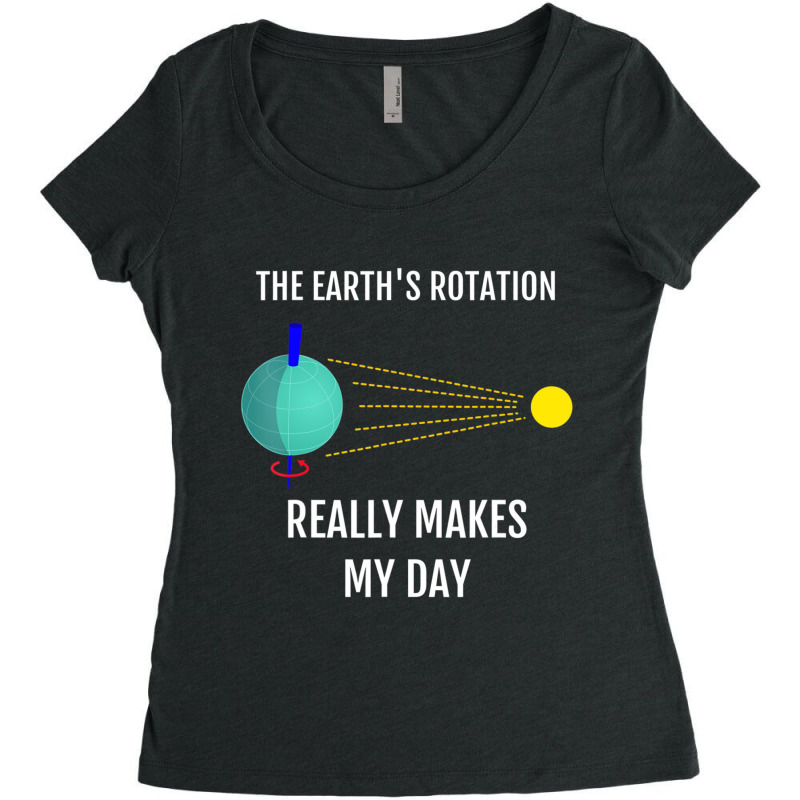 The Earth's Rotation Really Makes My Day Science Women's Triblend Scoop T-shirt by thanhtran | Artistshot