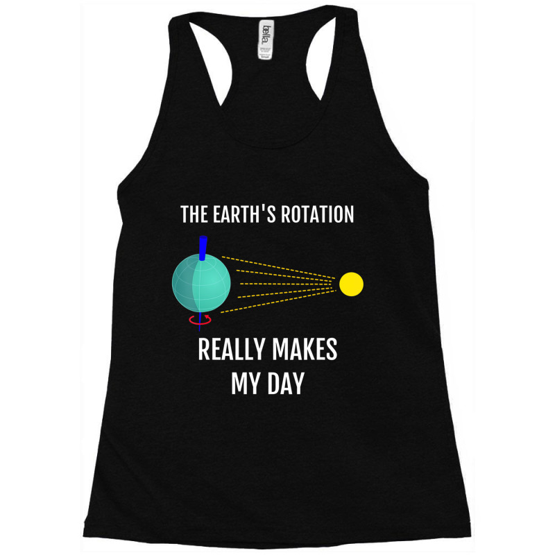 The Earth's Rotation Really Makes My Day Science Racerback Tank by thanhtran | Artistshot