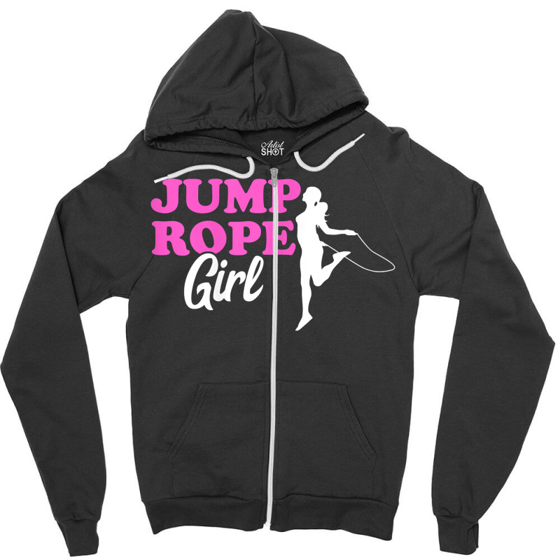 Jump Rope Girl Skipping Rope Rope Jumping Woman Gym Workout T Shirt Zipper Hoodie | Artistshot